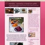 Mirtillo, cannella e fondi di caffé